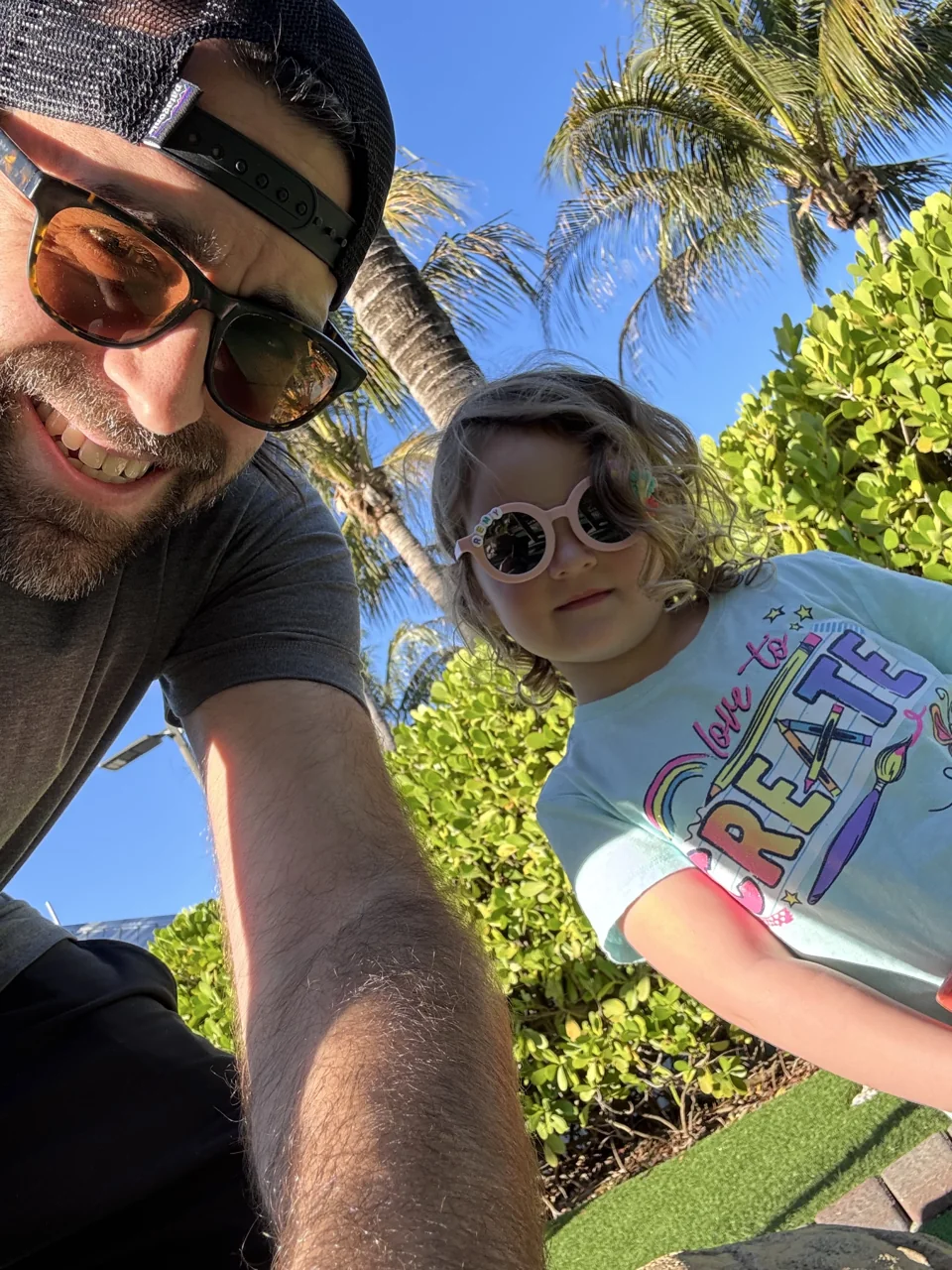 Josh spending time with his daughter